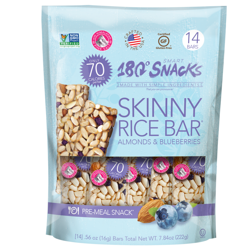 180 Snacks Pre-Meal Snack Skinny Rice Bar with Himalayan Salt Variety  Bundle Pack (4) 3.22 oz each Reviews 2023